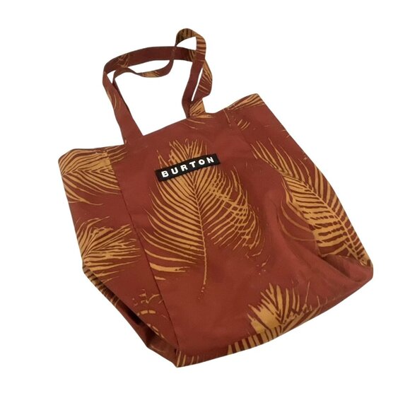 Burton Tote Bag Tropical Print Blue Lining Travel Vacation Casual - Picture 1 of 9
